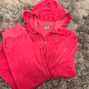 Juicy Couture ruffle terry sweatsuits